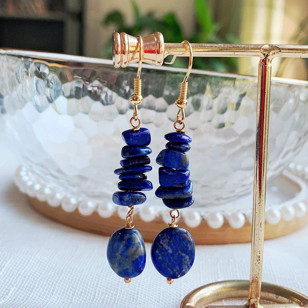 Long Crystal Drop Earrings-BUNNYKACHU