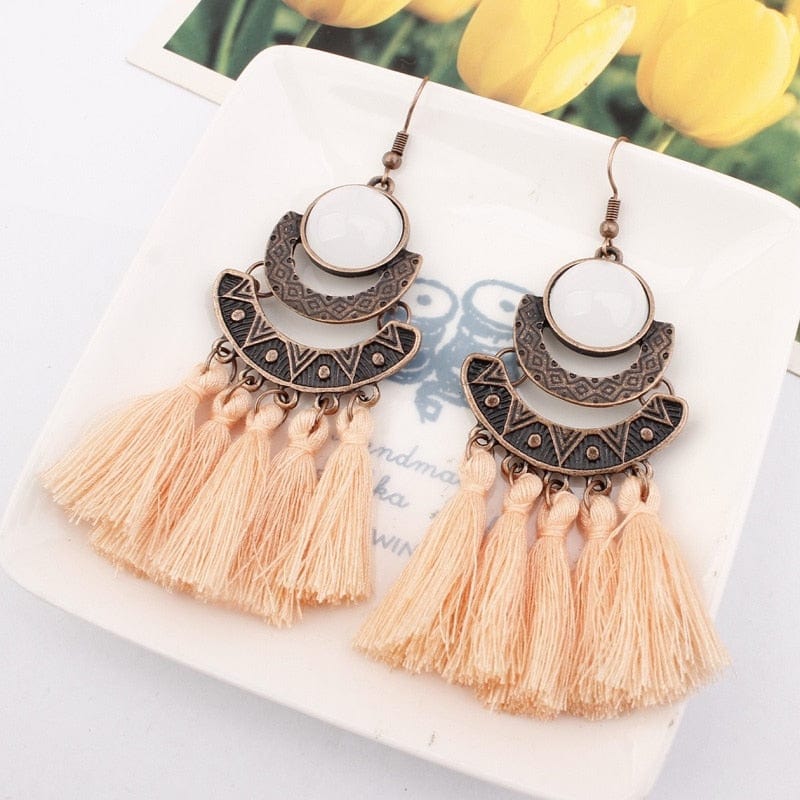 Boho Tasseled Dangle Earrings-BUNNYKACHU