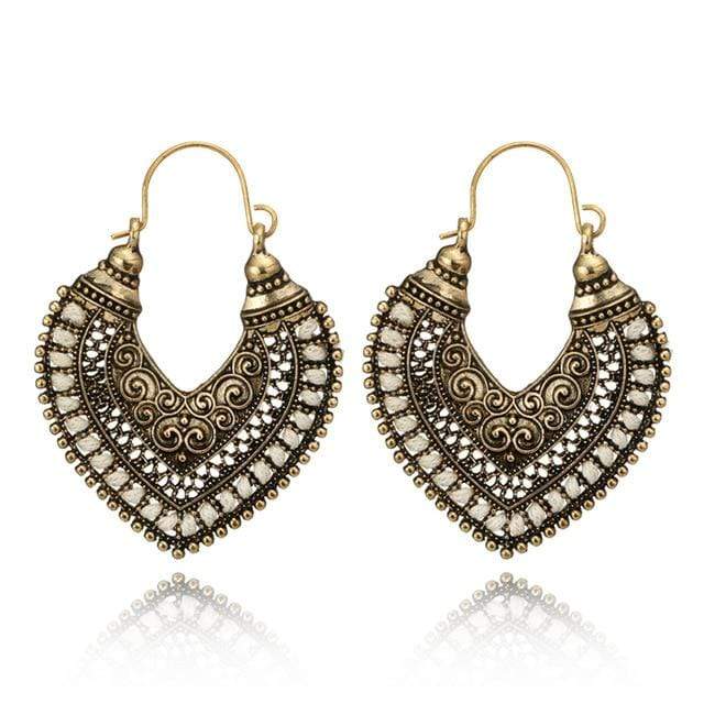 Boho Heart Drop Earrings-BUNNYKACHU