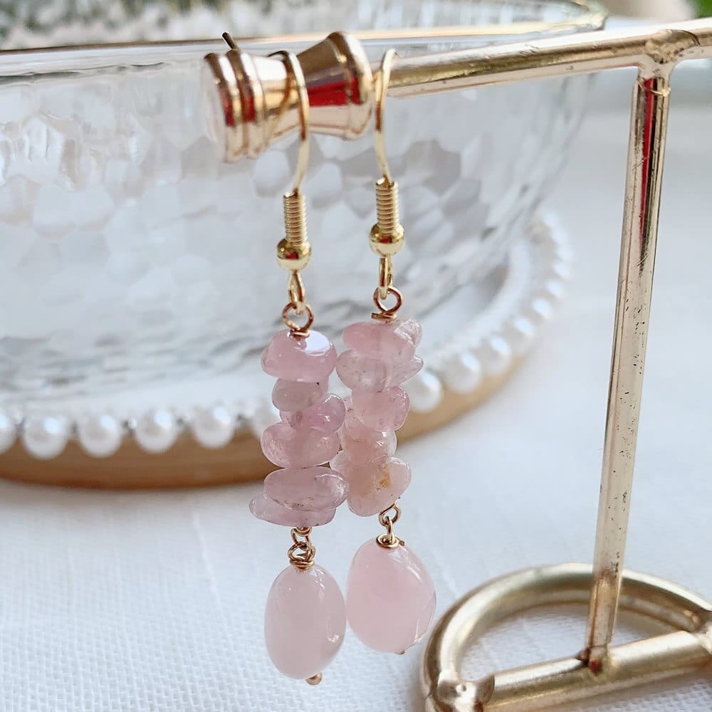 Long Crystal Drop Earrings-BUNNYKACHU
