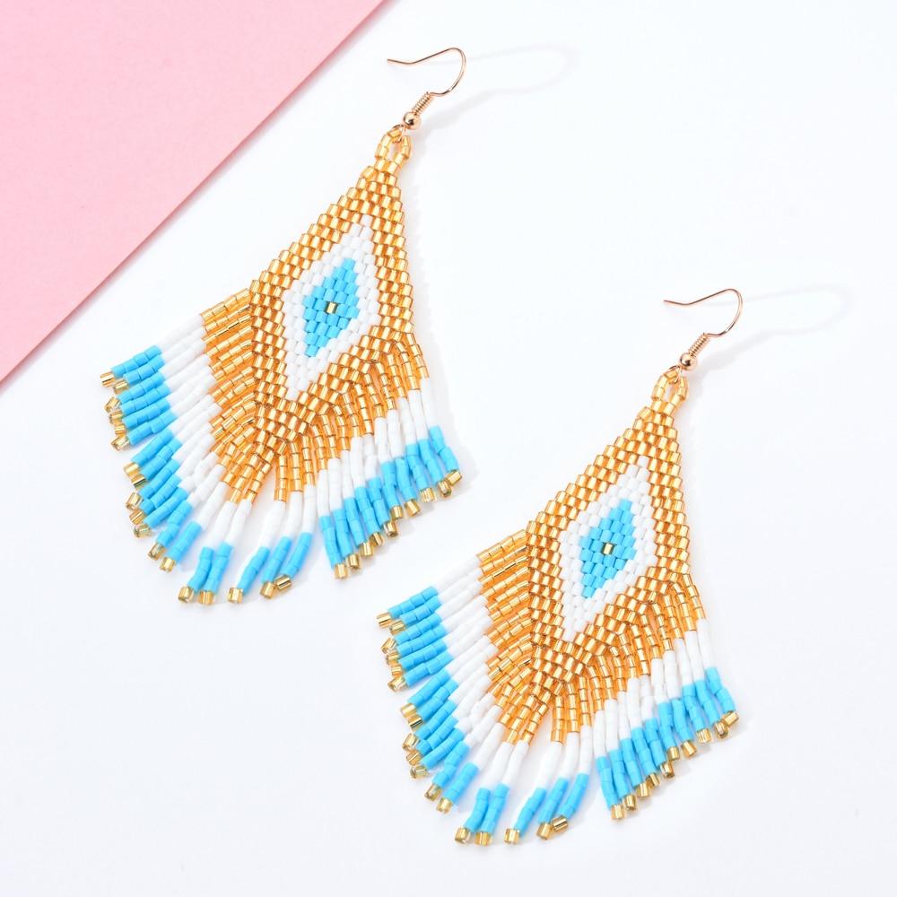 Ethnic Boho Drop Earrings-BUNNYKACHU