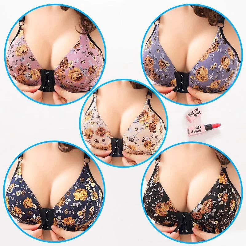 Women's Pregnant Women's Breast Feeding Bra Front Open Cup Gathered  Breathable Comfortable Skin Womens Comfort Soft