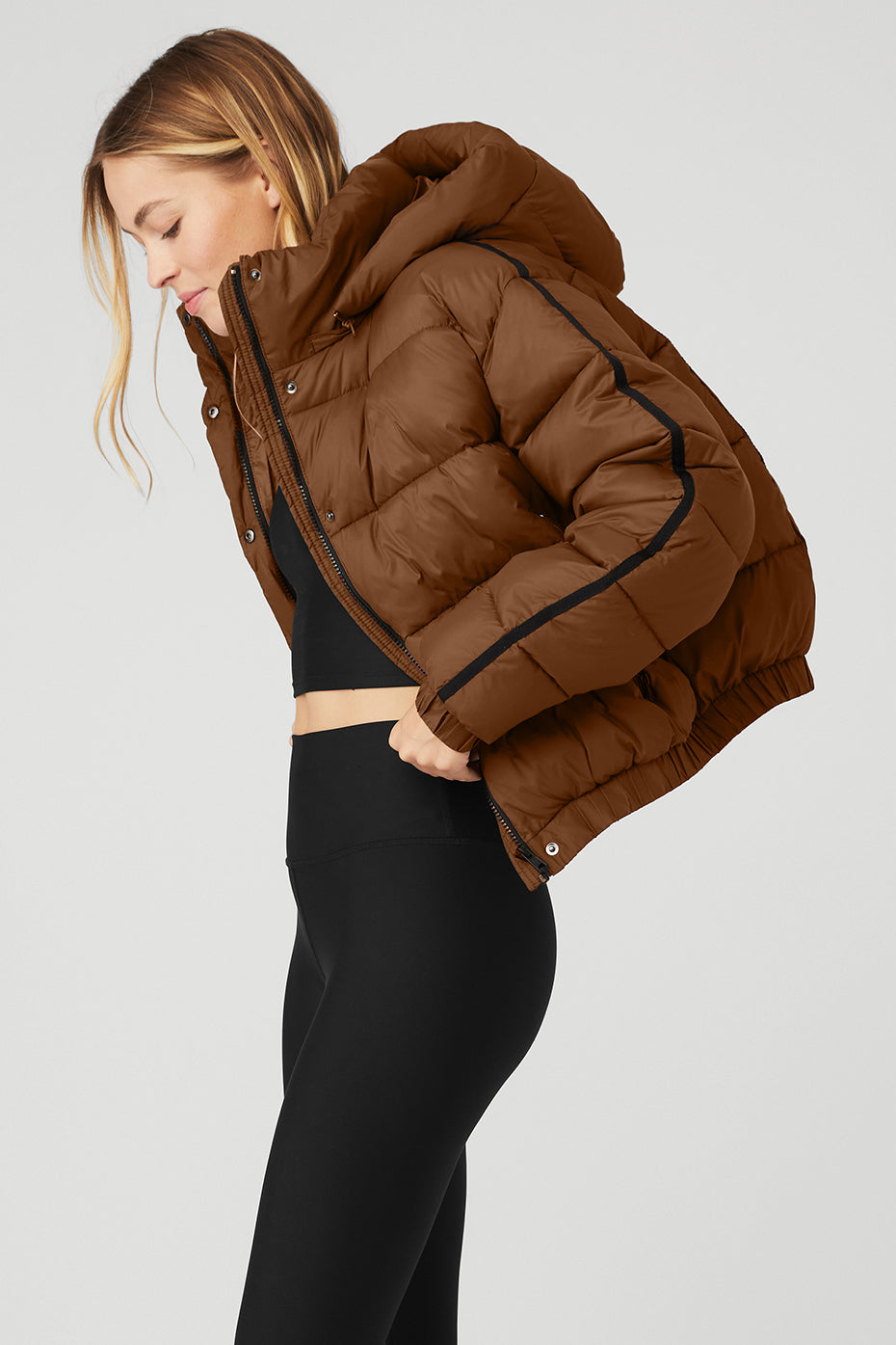 Aspen Love Puffer Jacket - Cinnamon Brown