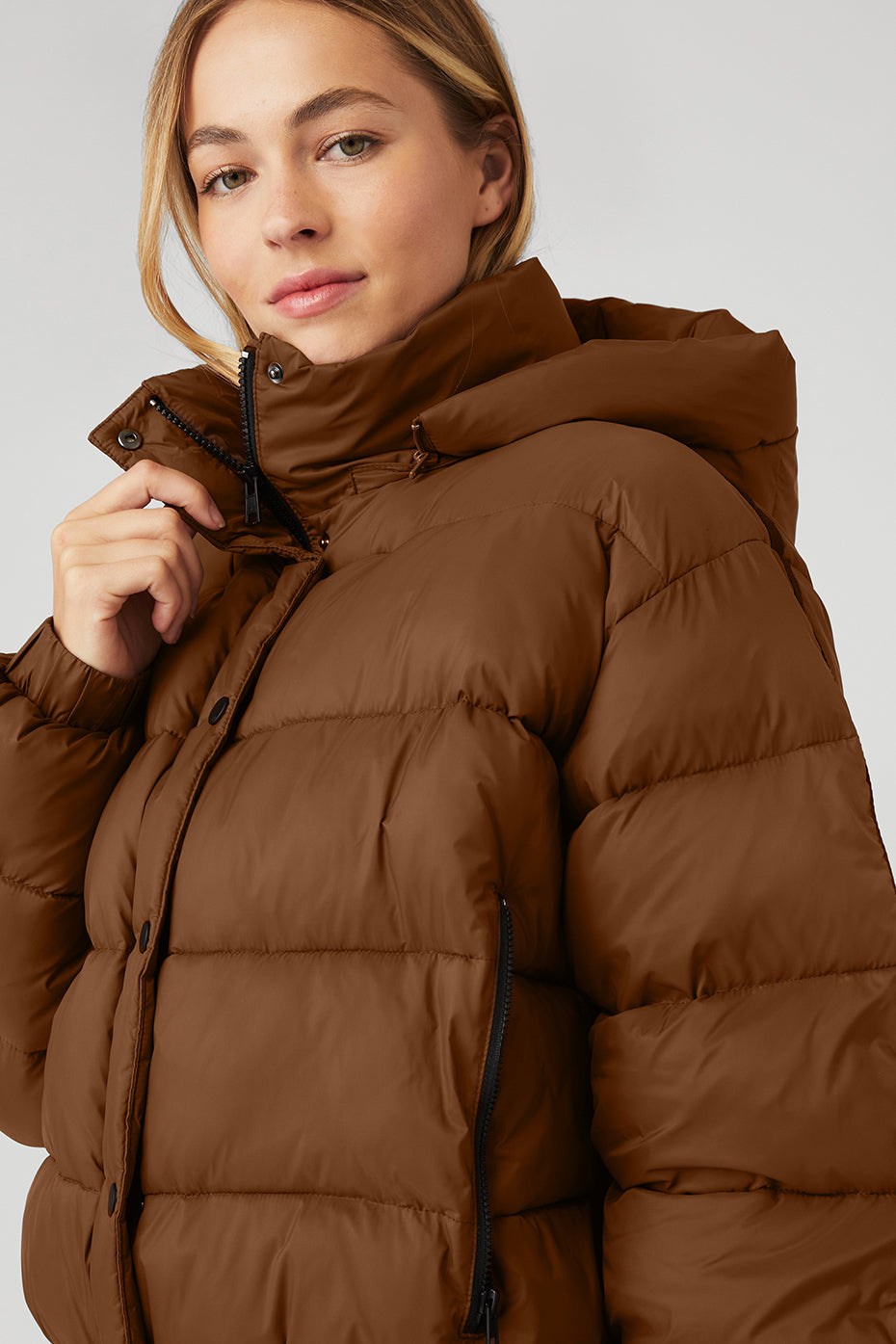 Aspen Love Puffer Jacket - Cinnamon Brown