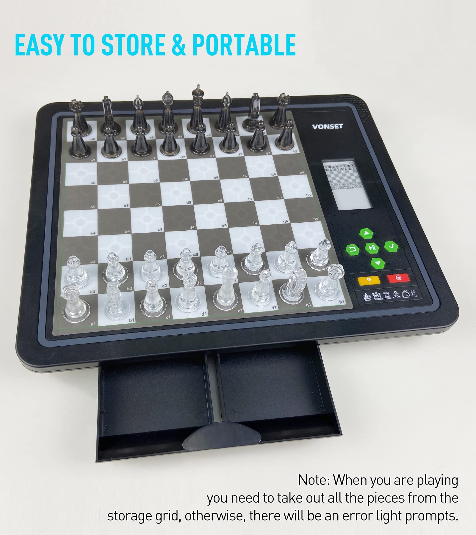  Vonset Core L6 Chess Computer Electronic Chess Set Computer Chess  Board Game Chess Sets for Adults and Kids Electronic Chess Board for  Beginners Chess Lovers Chess Board Electronic : Everything Else