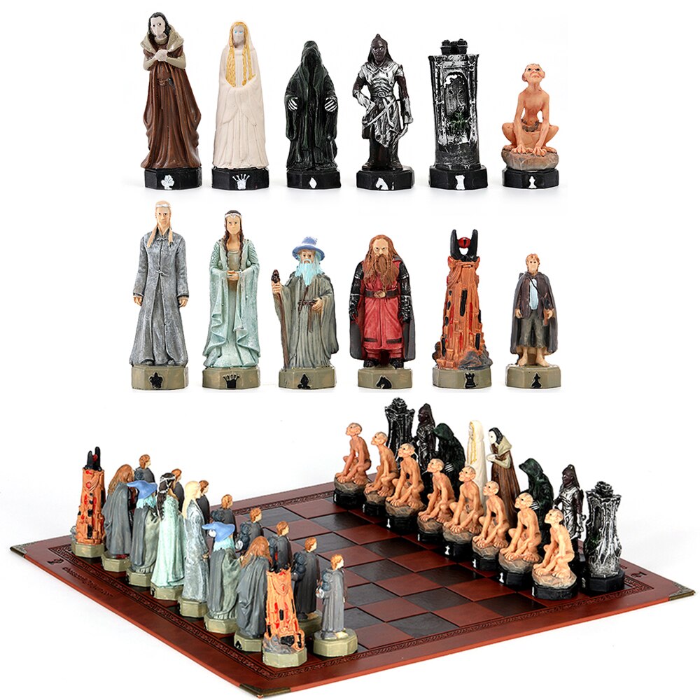 Metal theme chess sets