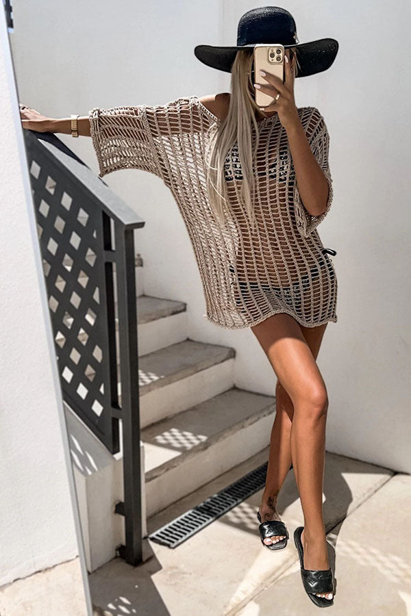 Day on The Beach Knit Cover-up Dress