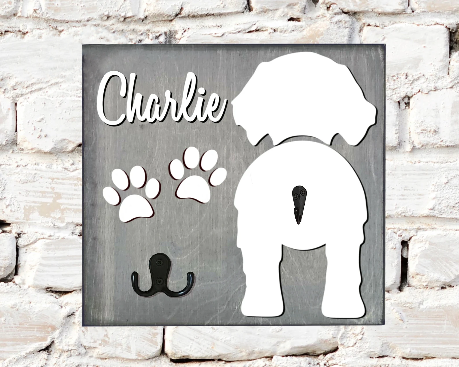 1 dog-Personalized dog key hanger, gifts for dog lovers, housewarming pet gifts, dog gifts.