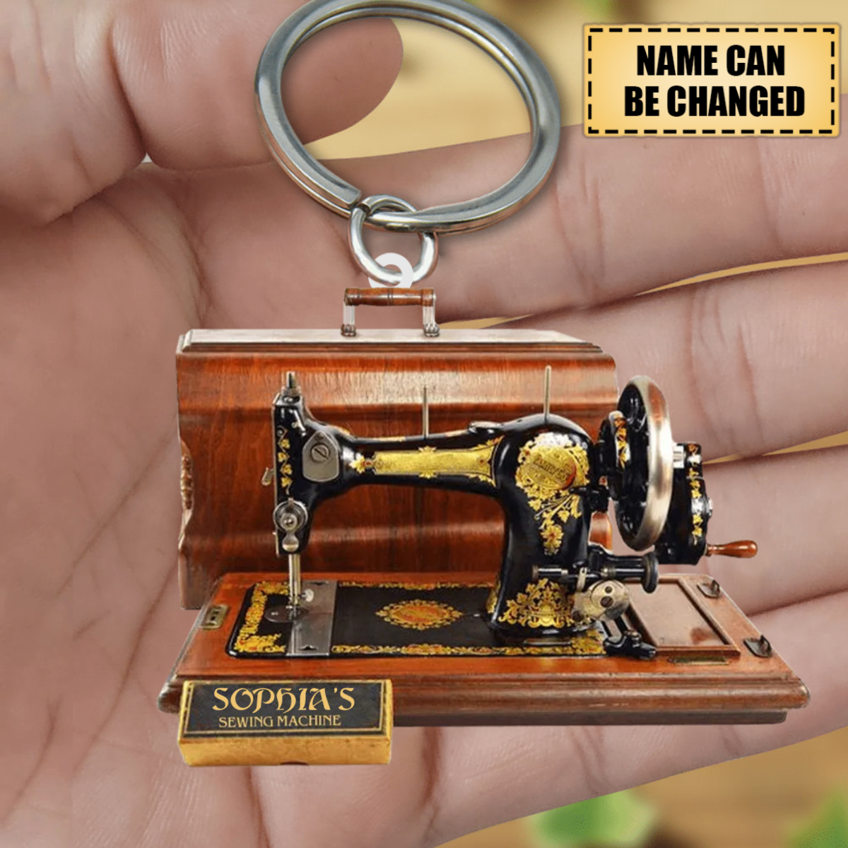 Personalized Sewing Machine Acrylic Keychain - Gift for Sewng lovers