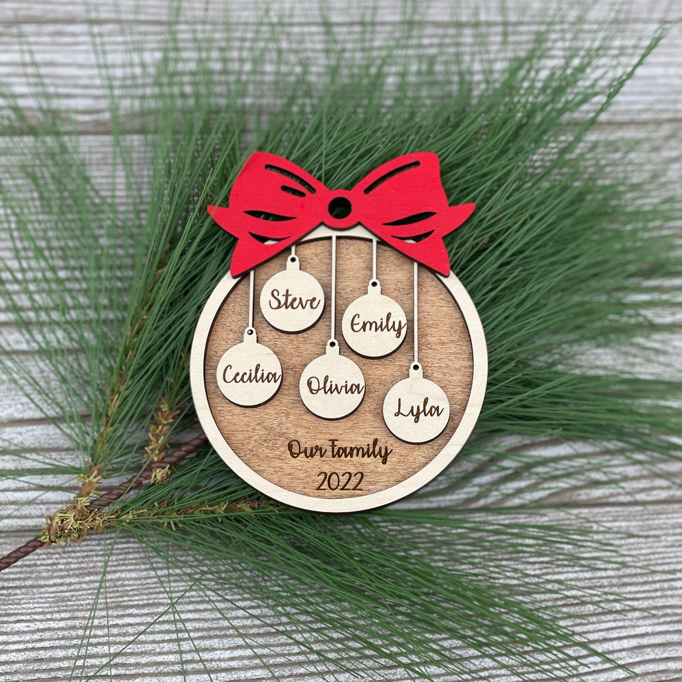 1Name-Personalized Christmas Home Decoration Ornaments