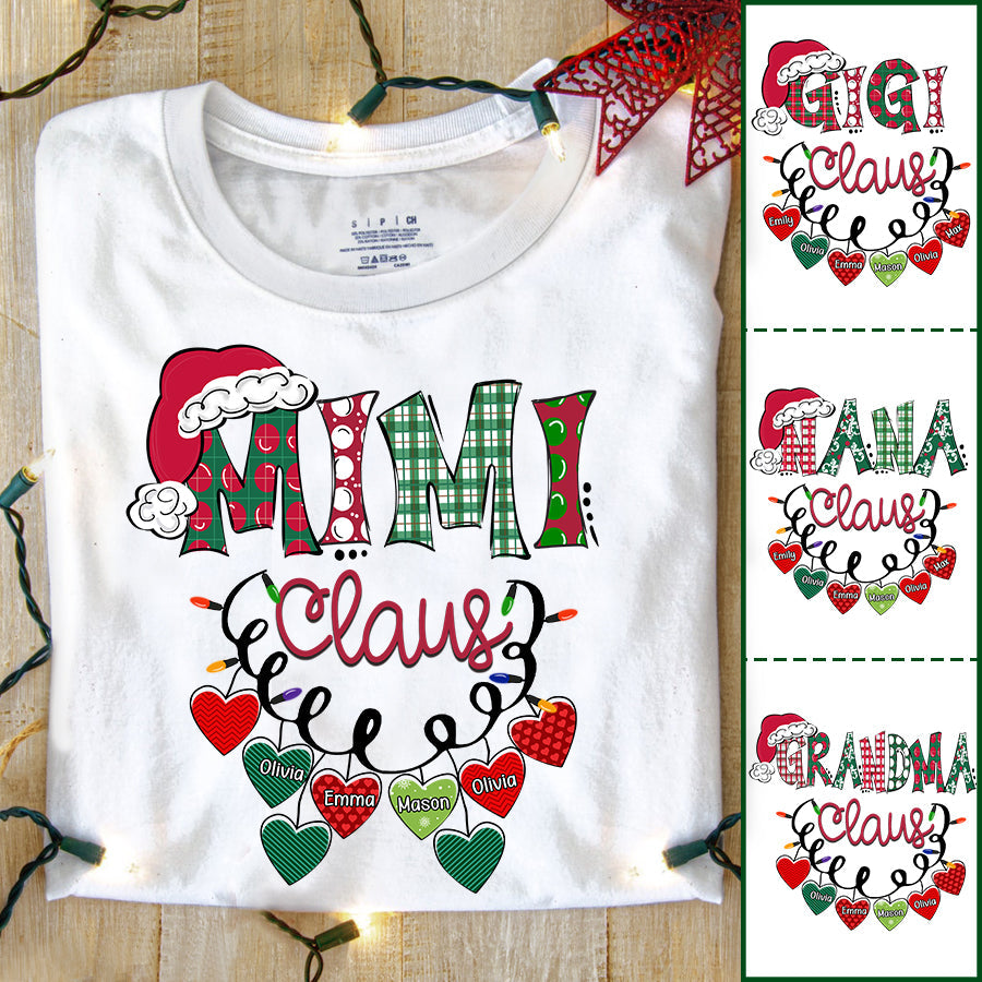 Personalized Mimi with Grandkids claus christmas 2022