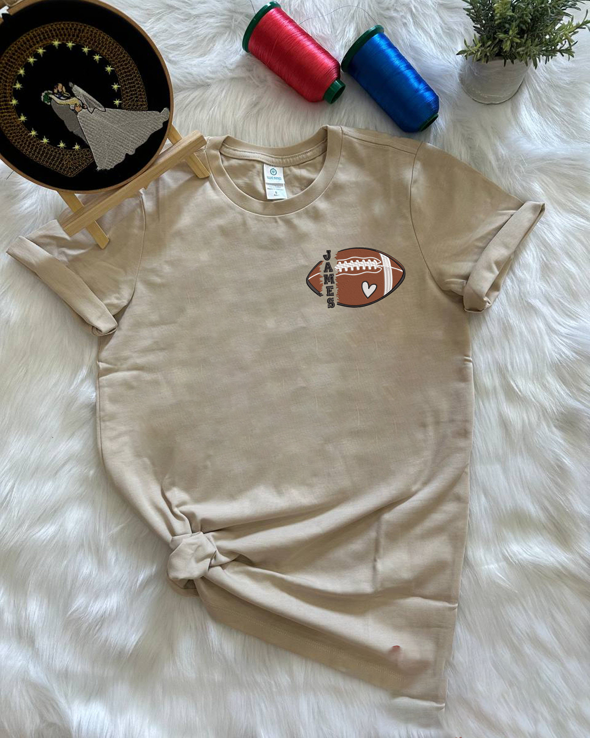 🏈Personalized Football Embroidered Sweatshirt- Custom Football Name And Number On Sleeve Embroidered Sweatshirt(Soon To Be Sold Out)