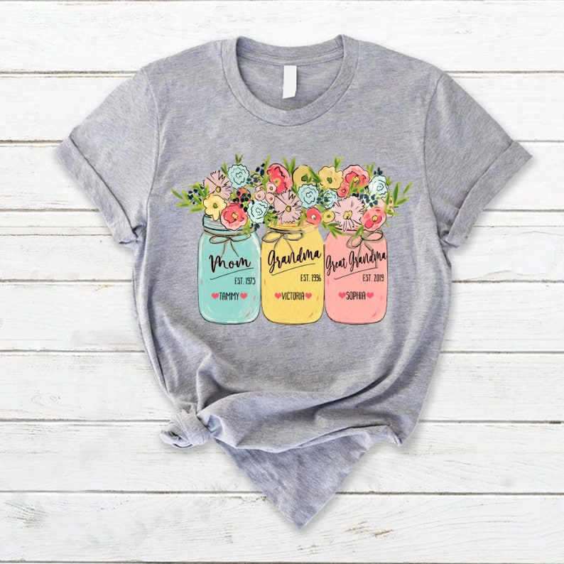 Personalized Wildflowers Mimi And Grandkids T-Shirt, Mother's Day T-Shirt