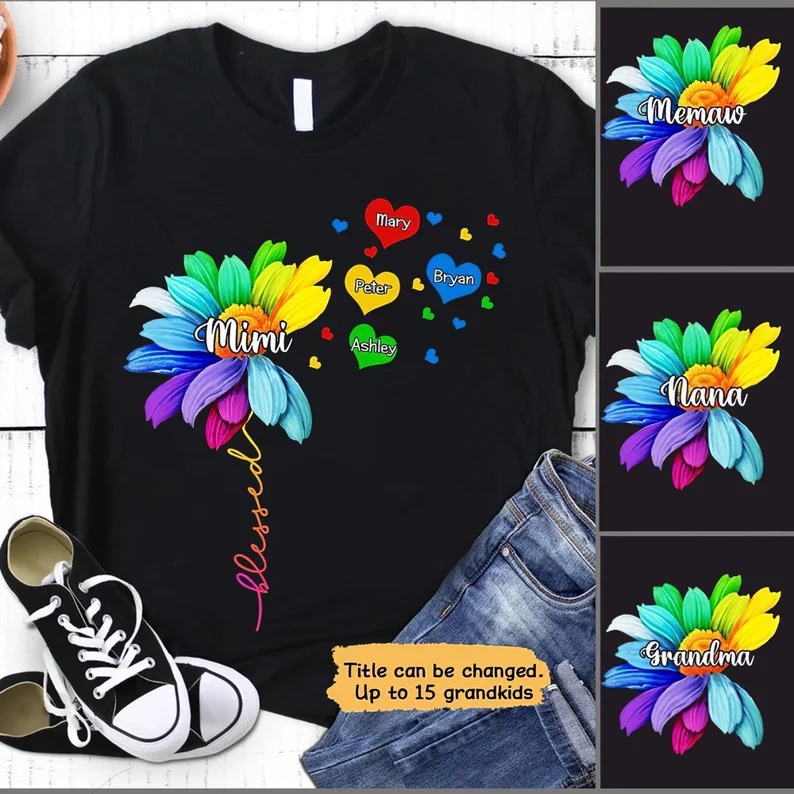 Personalized Colorful Dandelion Mimi Shirt