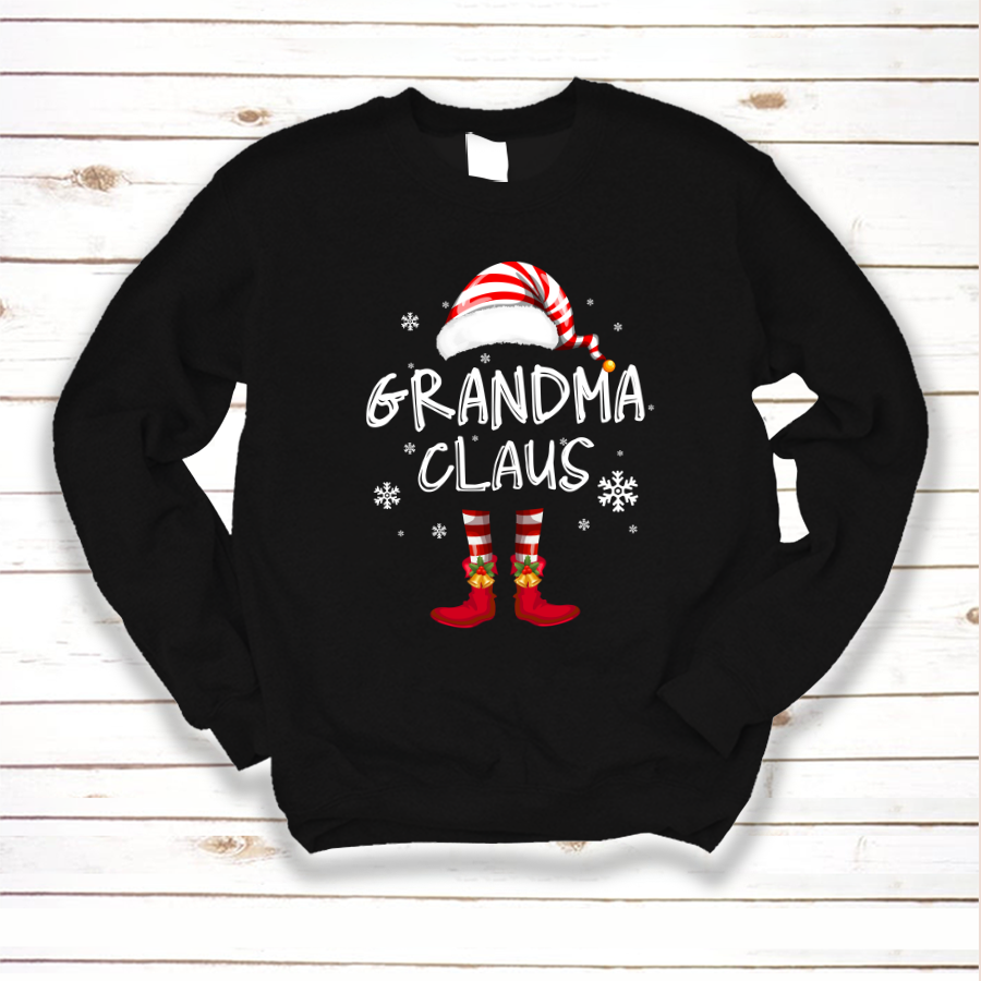 Personalized Grandma Claus Merry Christmas Sweatshirt