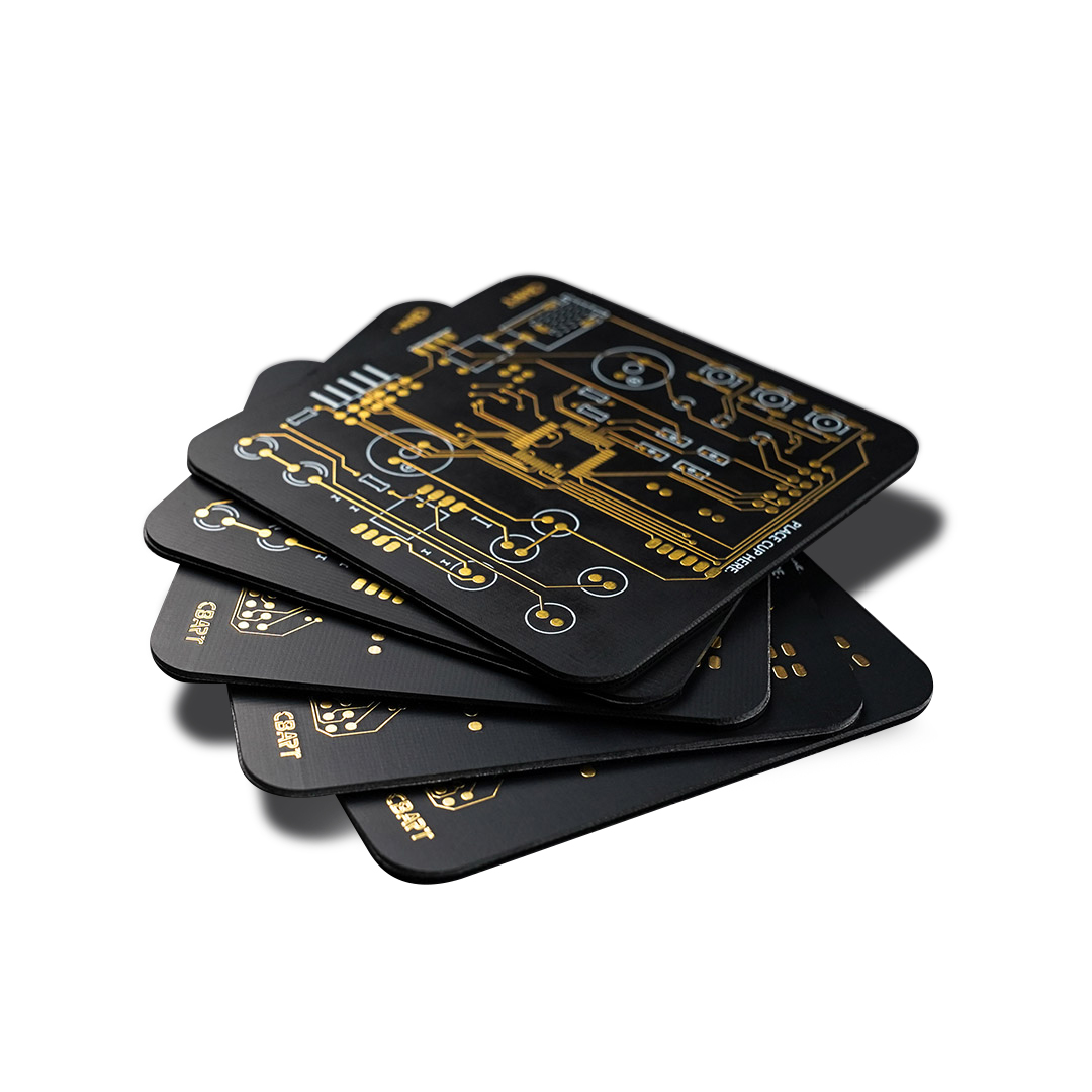 CBART Printed Circuit Board Coasters Pack of 2 Decorative Bar Wine Office Drinks Coasters
