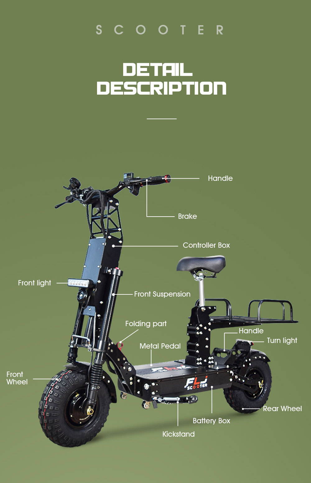 2022 New 14inch 8000W skateboard electric scooter shop