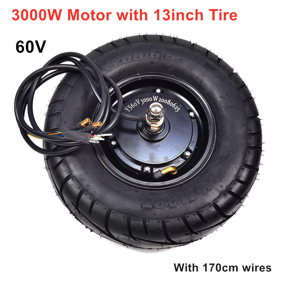 FLJ K6 60V 3000W Motor Engine with 13inch Tire
