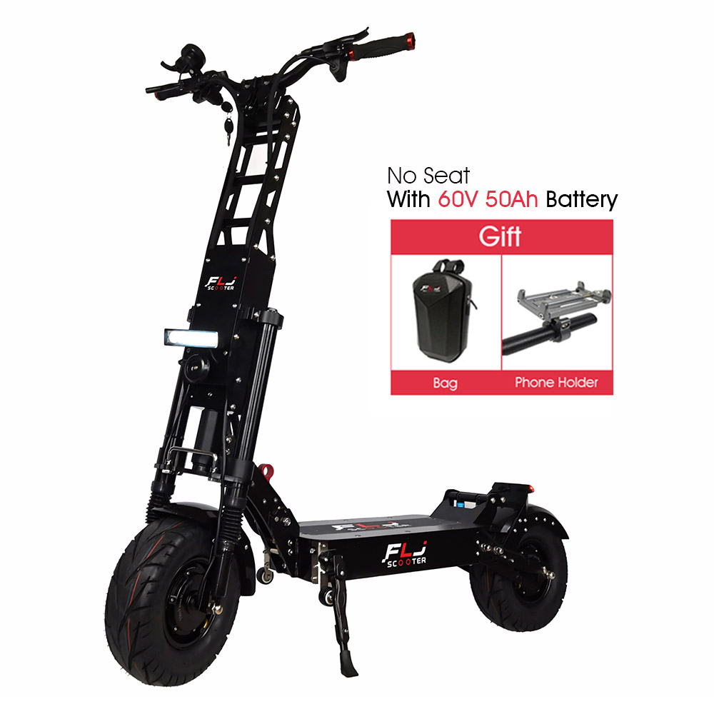 FLJ K6 13inch Fat Tire 6000W Electric Scooter with 60V 40-80ah battery 80-250kms range Powerful Off Road big wheel E Scooter Bike