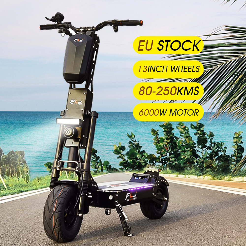 FLJ K6 6000W all terrain Fat wheels dual motor electric scooter with Max Speed 53MPH