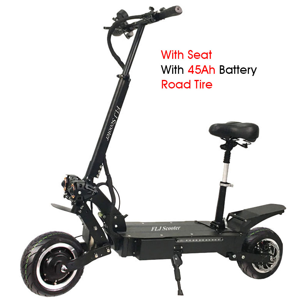 FLJ T112 11inch 5600W Electric Scooter with 60V 45ah battery 90-130kms range Dual Motor Foldable adults kick scooter