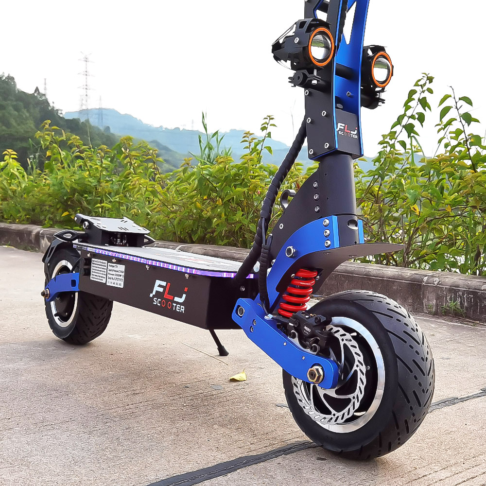 FLJ SK3-3 72V 7000W 11inch Electric Scooter with 45ah battery 90-130kms range dual motor strong power E Scooter