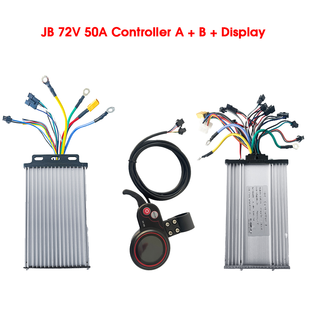 JB FOC Sine Wave 72V 50A Electric Scooter Controller for 6000w - 8000W 10000W 12000w e scooter QS-S4 Display PCB Big Screen Accelerator