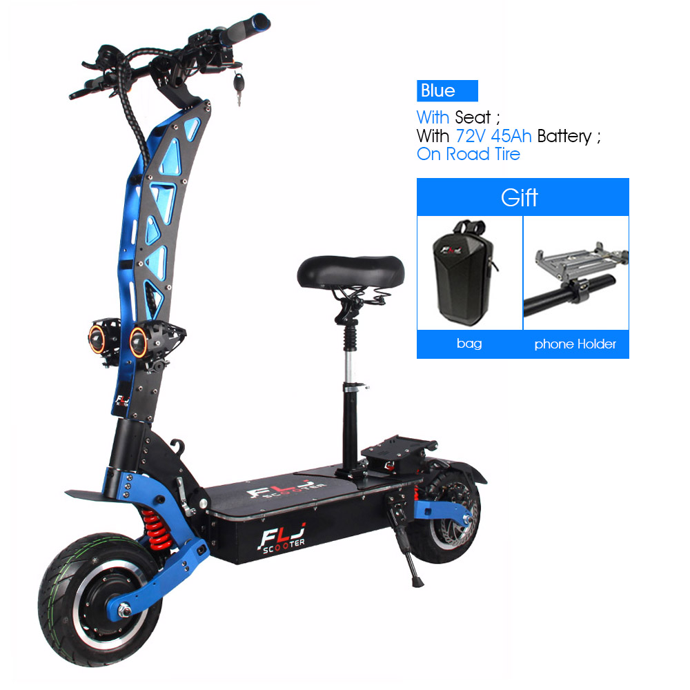 FLJ SK3-3 72V 7000W 11inch Electric Scooter with 45ah battery 90-130kms range dual motor strong power E Scooter