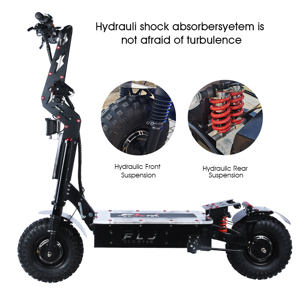 FLJ E2 14inch 60V 72V 8000W best off road electric scooter