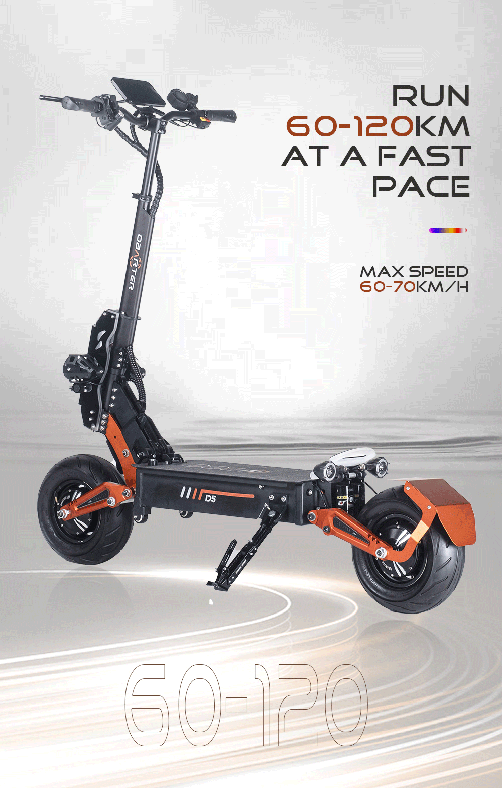 Latest Obarter D5 5000W Electric Scooter wtih Fat Tire E Latest Obarter D5 5000W Electric Scooter wtih Fat Tire E
