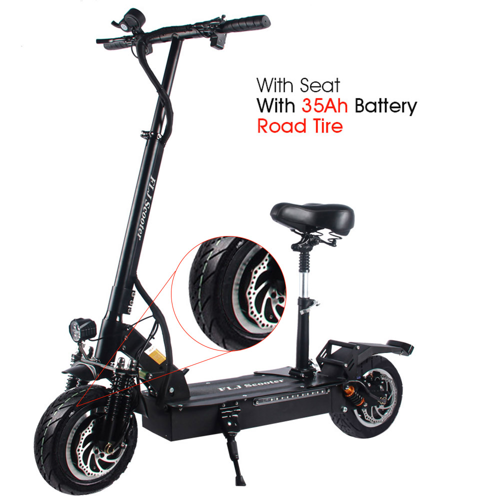 FLJ T113 11inch Dual Motor 3200W Electric Scooter with 60V 35ah battery 80-120kms range Power Off Road E-Scooter
