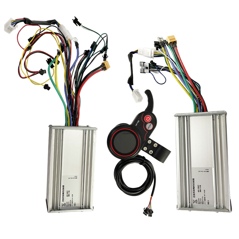 YunLi 60V 45A Controller for H10-2 Dual motors 3200w 5600w 6000w electric scooter Accelerator LH-100 Display