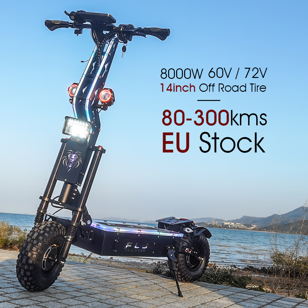 FLJ E2 14inch 8000W best off road electric scooter with mobility powerful electric scooter