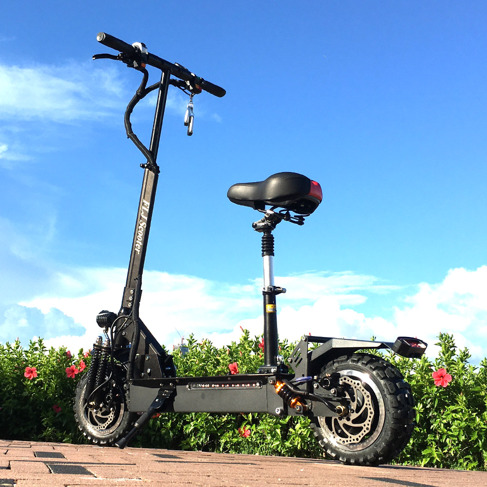 FLJ T113 11inch Dual Motor 3200W Electric Scooter with 60V 35ah battery 80-120kms range Power Off Road E-Scooter