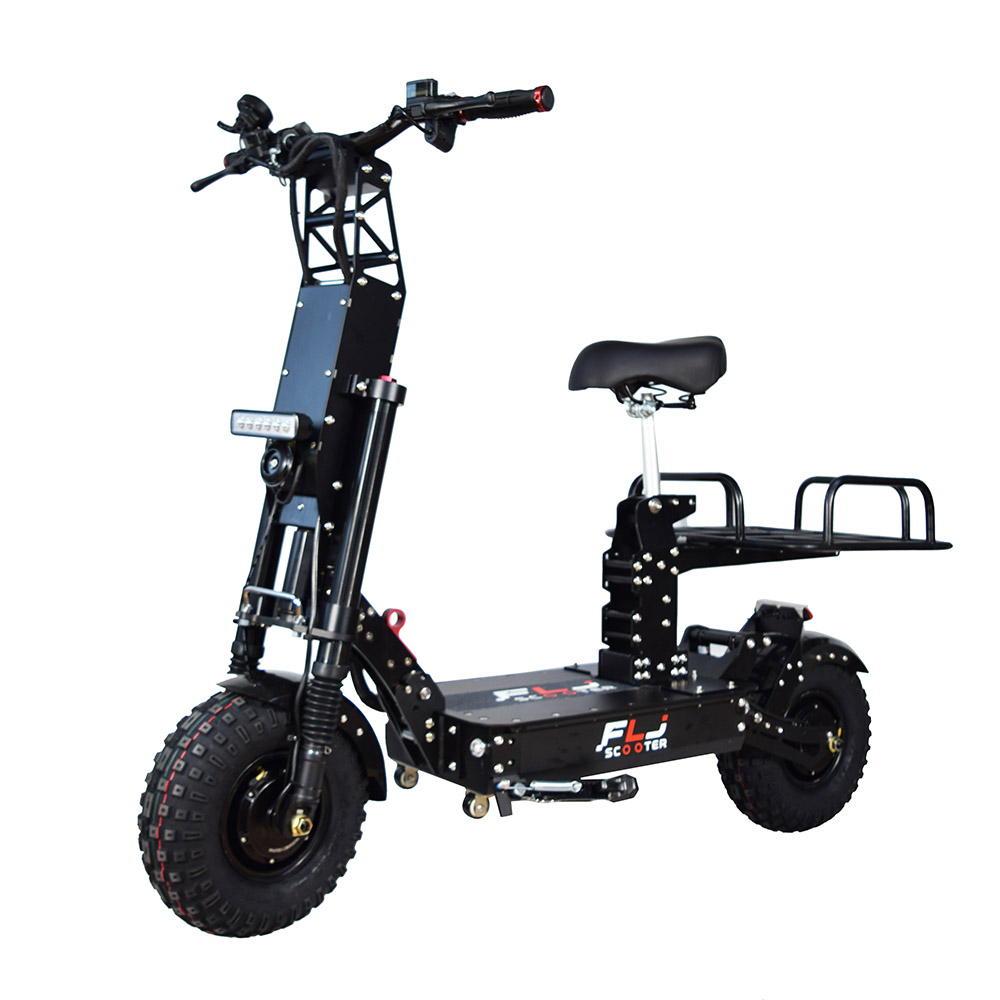 FLJ K14 14inch Fat Tire 8000W Electric Scooter with 60V 40-100ah battery Powerful Short Handle 2022 new E Scooter Bike