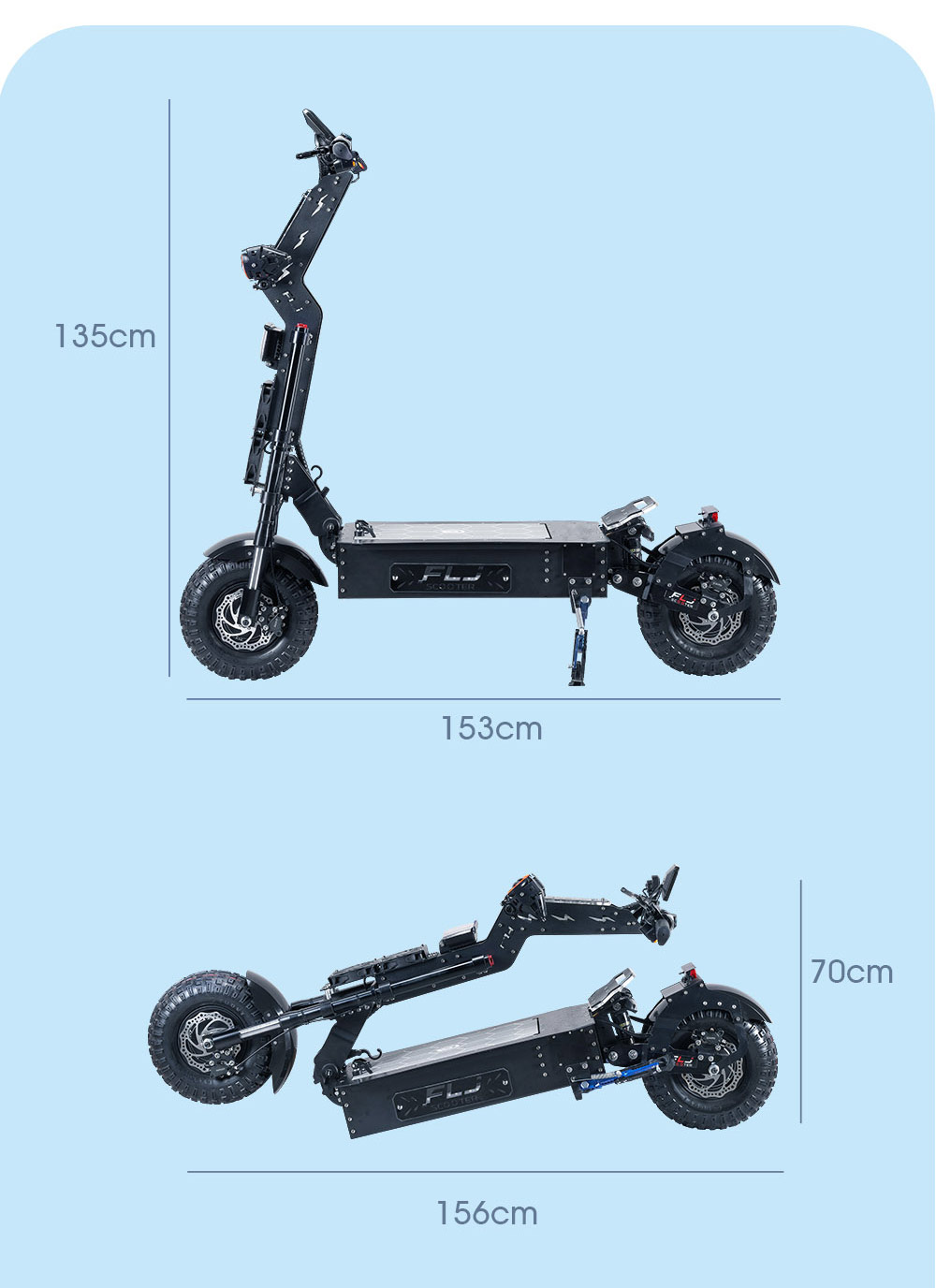 2023 New 10000W Fat Wheel Electric Scooter with Removeable battery