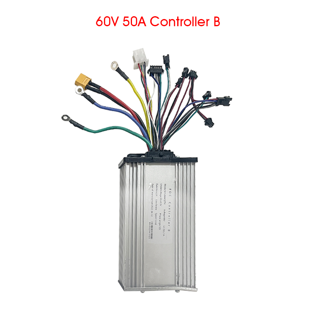 JB FOC Sine Wave 60V 50A Electric Scooter Controller for 3000w - 8000W 10000W 5000w e scooter LH-100 Display PCB Big Screen Accelerator