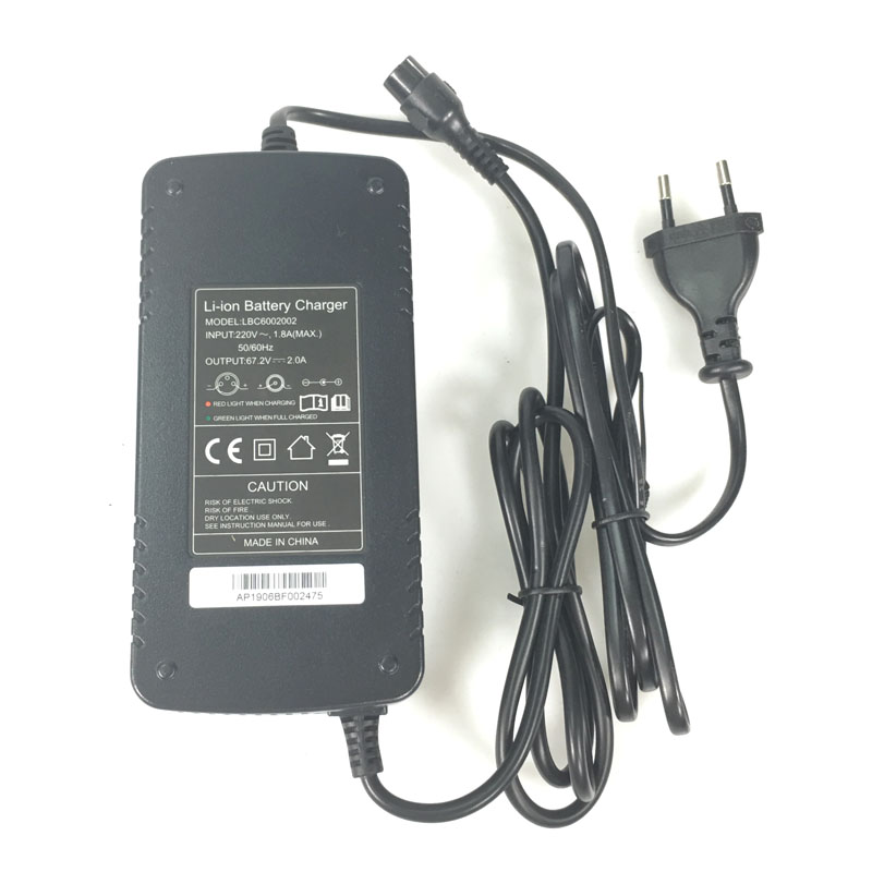 67.2V Charger for 60V electric scooter Lithium battery Loader charger with fan use for Scooter