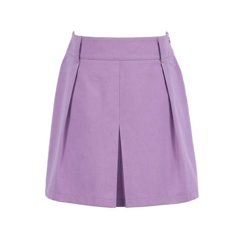 Lilac Cotton Short Skirt 