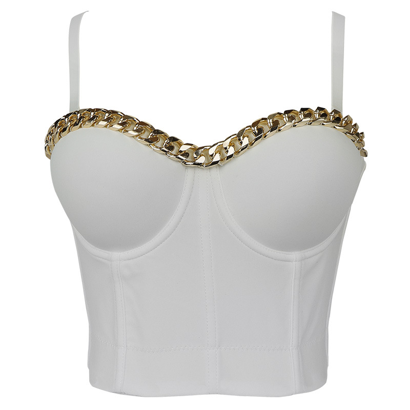 Golden Chain Cami Top with Bra Built in
