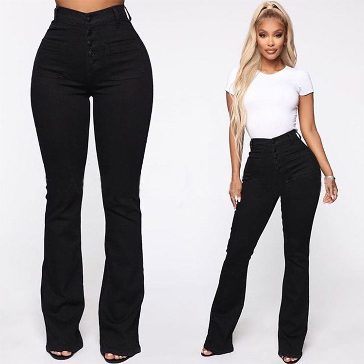 49% OFF💥Button Fly Booty Shaping High Waist Flare Jeans🔥(Buy 2 Free 