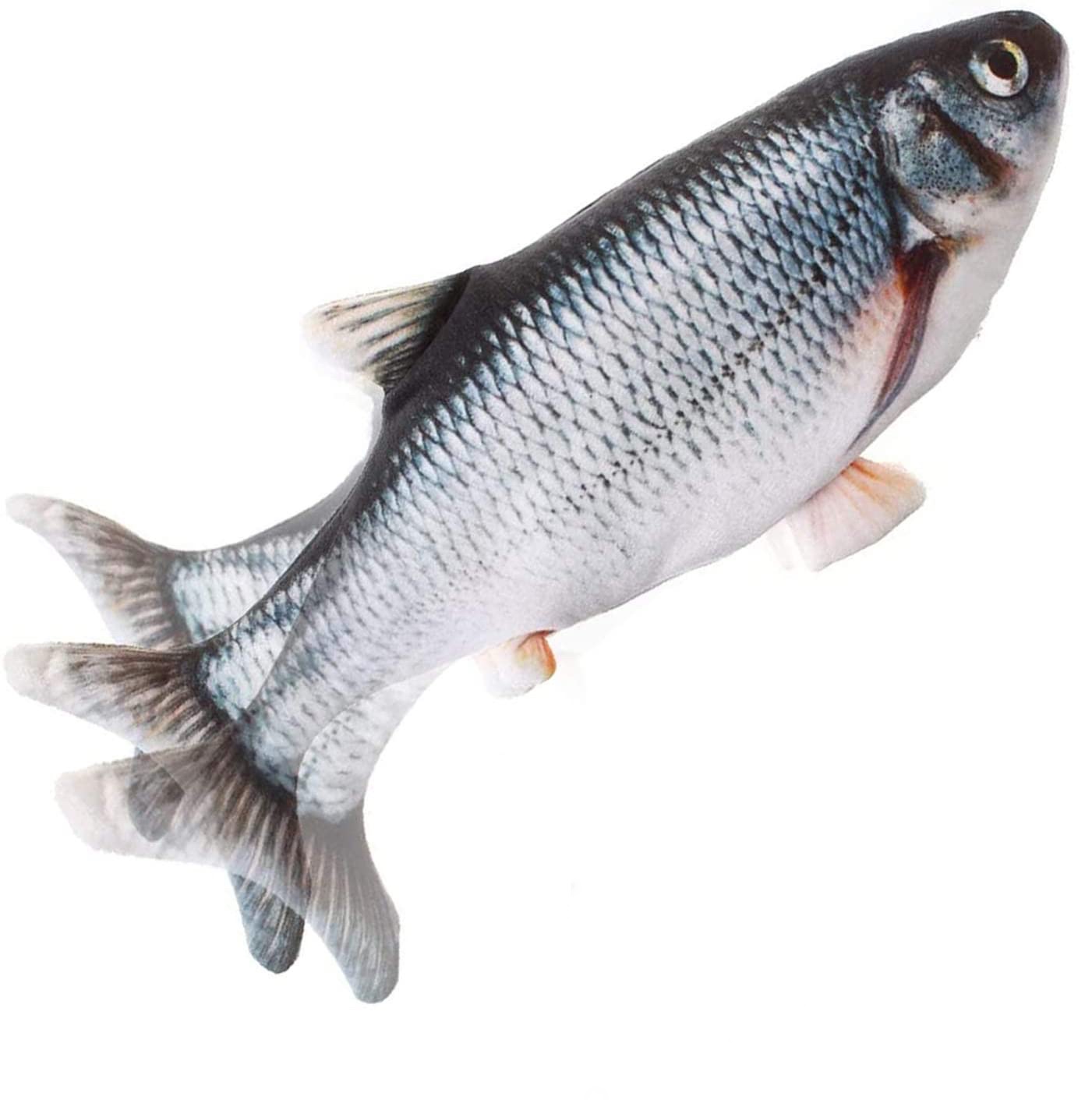 😻fish tail wagging,Flopping Moving Cat Kicker Fish Toy，Plush Interactive Cat Toys for Cat Exercise😽