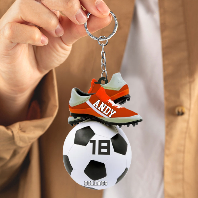 2022 Personalized Soccer Shoes Acrylic Keychain-Great Gift Idea For Soccer Players & Soccer Lovers