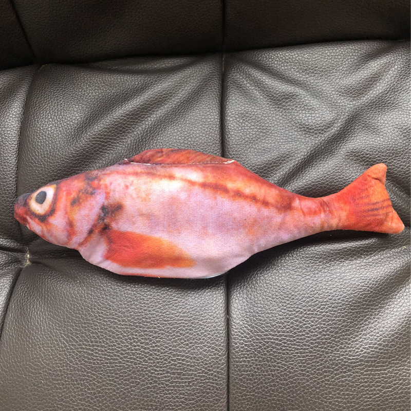 😻fish tail wagging,Flopping Moving Cat Kicker Fish Toy，Plush Interactive Cat Toys for Cat Exercise😽