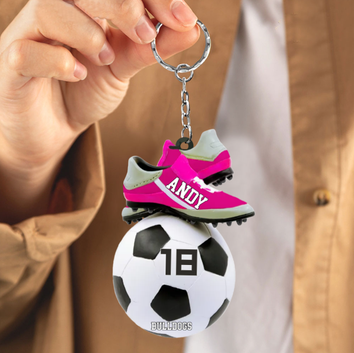 2022 Personalized Soccer Shoes Acrylic Keychain-Great Gift Idea For Soccer Players & Soccer Lovers
