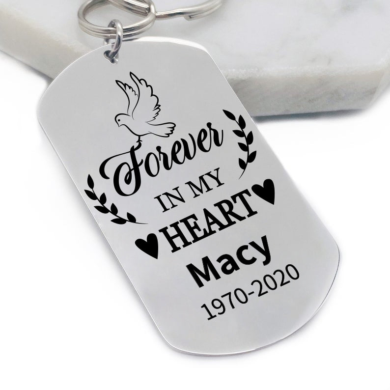 Personalized Engraved Silver Keychain – Humor Custom