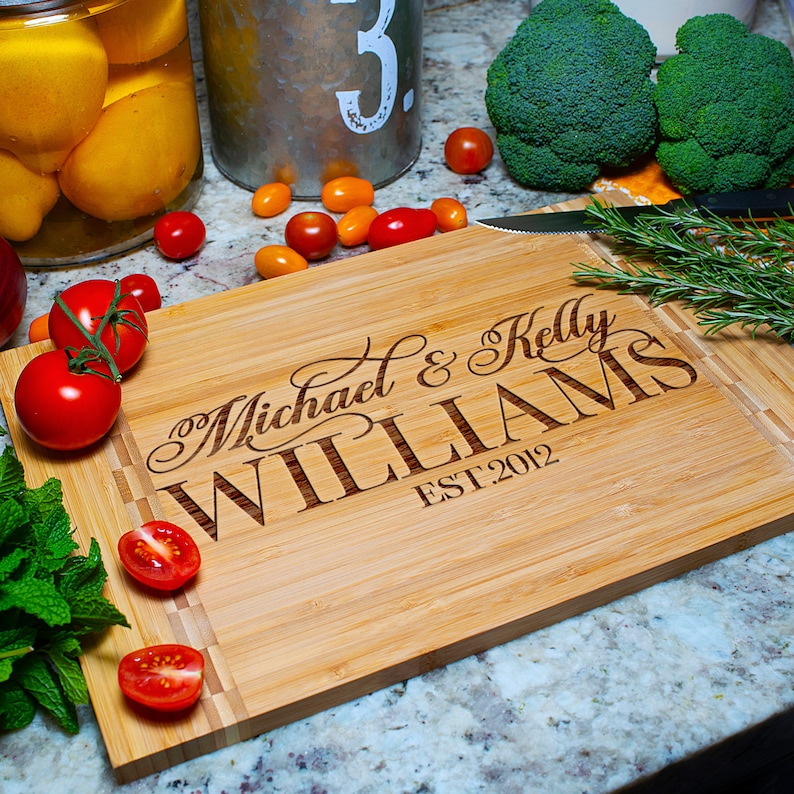 Cutting Board Personalized - Personalized Gifts - Wedding Gifts, Custom Cutting Boards | Anniversary, Housewarming, Engagement Gifts