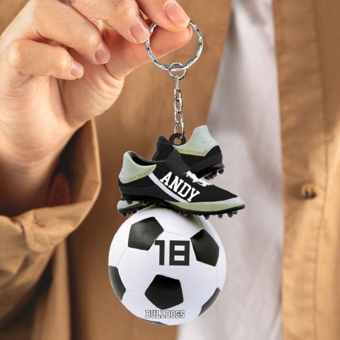 2022 Personalized Soccer Shoes Acrylic Keychain-Great Gift Idea For Soccer Players & Soccer Lovers