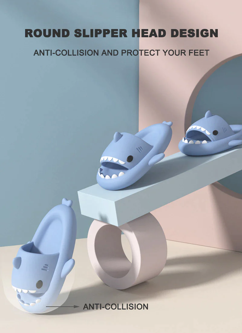 🦈Wow! Cute appearance like a small shark, soft and anti-slip and anti-collision.🦈 