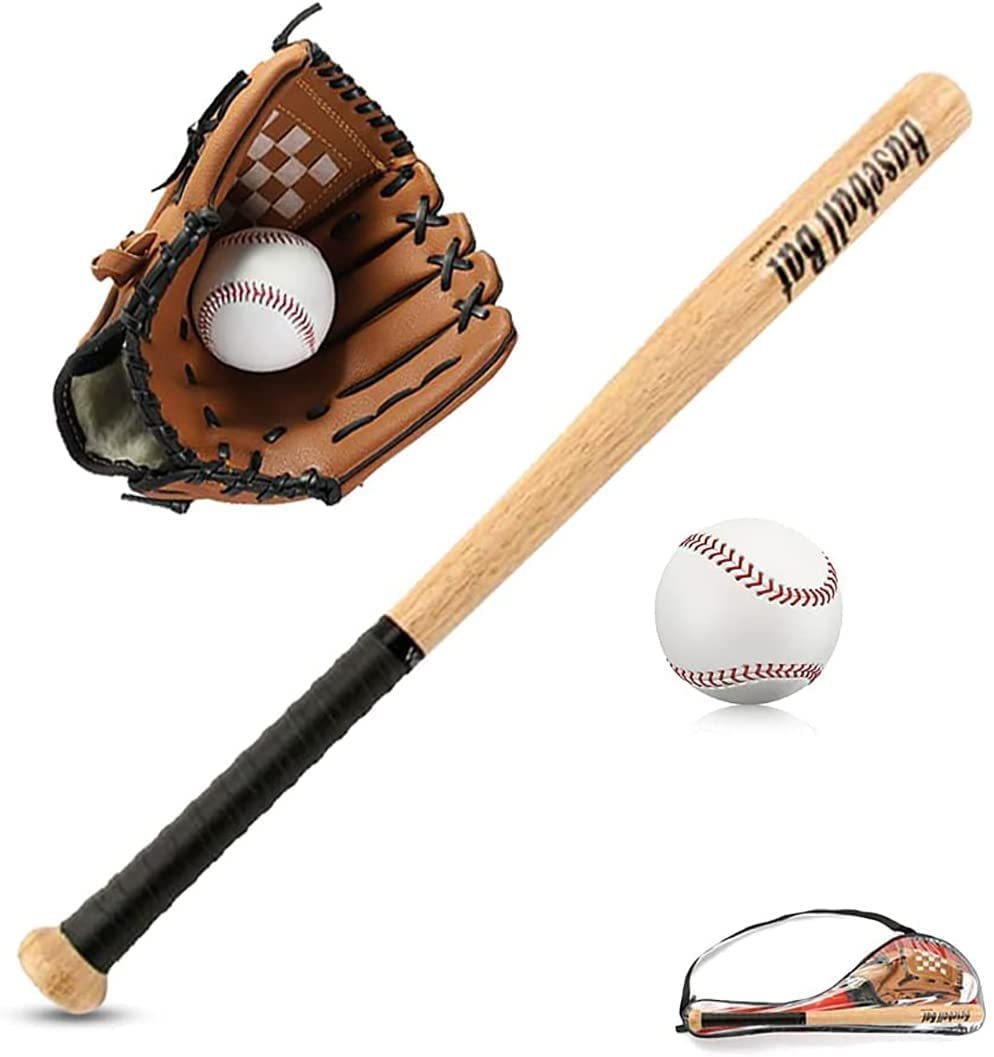 🧢3 in 1 baseball bat set ⚾ 25 inch baseball bat ⚾10.5 Inch Baseball Glove Cork Core Ball 
